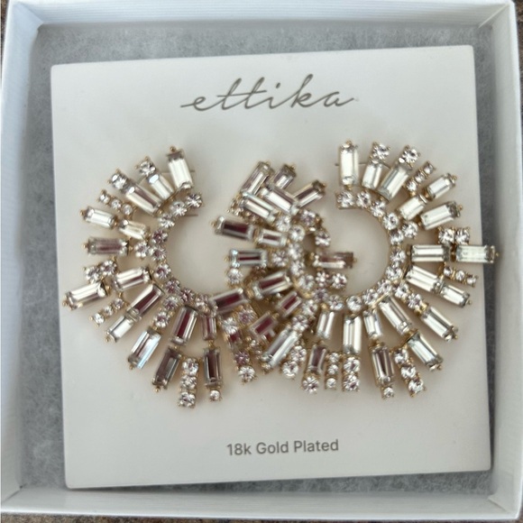 Ettika Gold and Silver Starburst Earrings - Picture 3 of 3